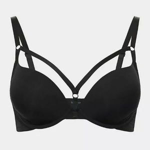 Torrid 40D Strappy Fishnet and Lace Push Up